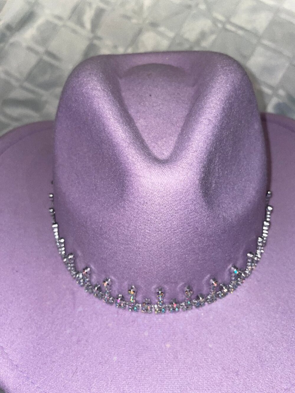 Lavender Rhinestone Cowgirl western hat - Picture 5 of 11